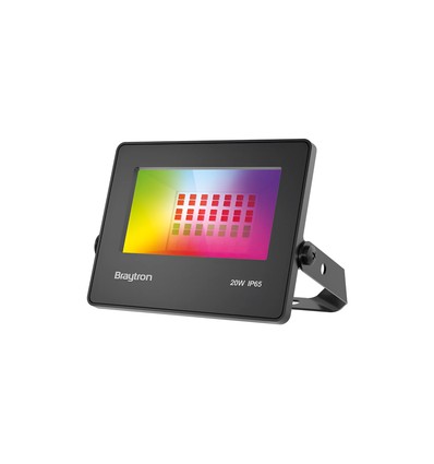 20W RGB LED-strålkastare - Inkl. fjärrkontroll, IP65 utomhus, svart