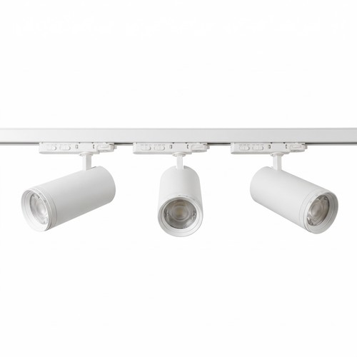 3-Fas ZoomCCT skensystem - 1m, Vit, 3 spotlights, inkl. ljuskälla