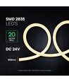 16W/m 360° rund Neon Flex LED-strip - 24V, Ø25mm, 2700K