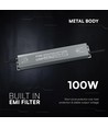 100W / 24V DC strömförsörjning för LED-strips - IP67 vattentät