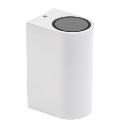 GU10 Vägglampa med upp/ned-ljus - IP54 utomhus, Vit, Utan ljuskälla