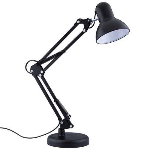 Arkitektlampa Svart bordslampa - 1,1 meter sladd, E27, utan ljuskälla