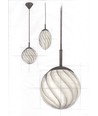 Halo Design - TWIST Pendel Ø25cm E27 Kula Opal - svart