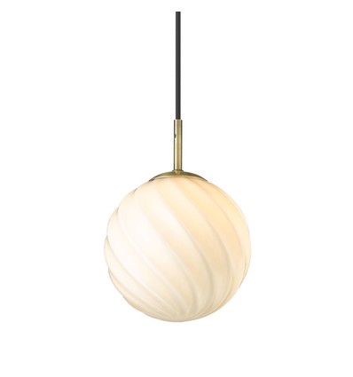 Halo Design - TWIST hänge, Kula Ø15 Opal / Mässing