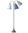 E27 TRAFIK golvlampa, Nielsen Light - Grå - Dalablå, turkos, ljusblå