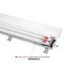 120cm Limea T8 LED-armatur, genomkopplad - För 2x 120cm LED-lysrör, IP65 vattentät