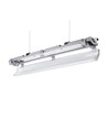 150cm Armatur + 2x LED-lysör T8 - IP65, genomkopplad