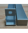Aluprofil 18x13 för IP65 och IP68 LED-strip - Bred, 1m, inkl. frostat lock och clips, eloxerad