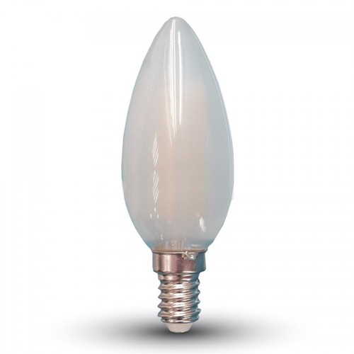 E14 4W LED-kronljus - Filament, frostat glas