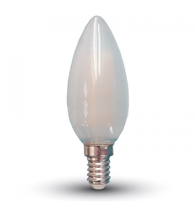 E14 4W LED-kronljus - Filament, frostat glas