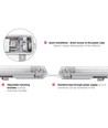 150cm Armatur + 2x LED-lysör T8 - IP65, genomkopplad