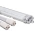 150cm Armatur + 2x LED-lysör T8 - IP65, genomkopplad
