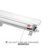 150cm Limea T8 LED-armatur, genomkopplad - För 1x150cm LED-lysör, IP65 vattentät