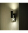 GU10 Vägglampa upp/ner m. sensor - IP44 utomhus, rostfri, utan ljuskälla