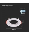 2-pack MR16/GU10 Downlight-kit - Utan ljuskälla, Blank vit, Hål: Ø6,3 cm, Mått: Ø8 cm