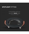 MR16/GU10 Downlight-kit - Utan ljuskälla, svart, Hål: Ø6,3 cm, Mått: Ø8 cm