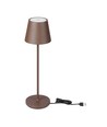 V-Tac uppladdningsbar bordslampa, trådlöst - Cortenfärgad, IP54 utomhus bordslampa, touch dimbar