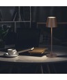 V-Tac uppladdningsbar bordslampa, trådlöst - Cortenfärgad, IP54 utomhus bordslampa, touch dimbar