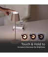V-Tac uppladdningsbar bordslampa, trådlöst - Cortenfärgad, IP54 utomhus bordslampa, touch dimbar
