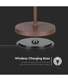 V-Tac uppladdningsbar bordslampa, trådlöst - Corten, IP54 utomhus bordslampa, touch dimbar