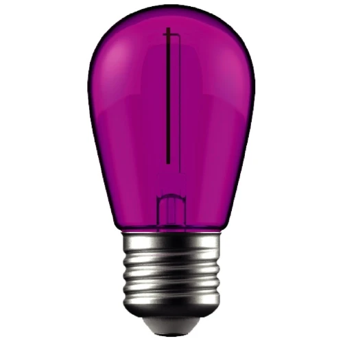 E27 1W LED klotlampa - Lila, filament
