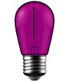 E27 1W LED klotlampa - Lila, filament