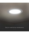 18W Ø22,8cm LED infällt panel - Hål: Ø20,5 cm, Mått: Ø22,8 cm