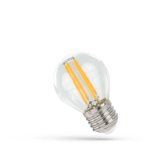 E27 4W LED klotlampa - G45, filament, extra varmvit, 1800K