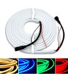 5m 16W/m RGB+WW Neon flex strip - 24V DC, IP65, 72 LED per m, kan kapas var 10:e cm
