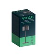 V-Tac uppladdningsbar CCT  bordslampa - Svart, IP54, touch dimbar, modell mini