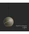 8W LED-lampa - Snygg taklampa, Ø12cm, Champagne, inkl. upphängning