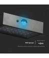 3W Solcellsvägglampa LED - IP65, svart, sensor