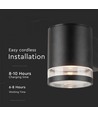 0,55W Solcellsvägglampa LED - IP54, svart