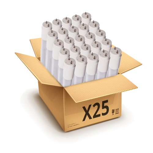 25x 120cm / 18W LED-lysör - Glas