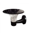 15W Solcellsvägglampa LED - IP65, svart, sensor