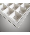 60x60 LED-panel Gitter, 36W - Höjd:35mm, 110lm/w, UGR16, RA90, Philips driver, flicker free, vit kant