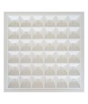 60x60 LED-panel Gitter, 36W - Höjd:35mm, 110lm/w, UGR16, RA90, Philips driver, flicker free, vit kant