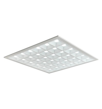60x60 LED-panel Gitter, 36W - Höjd:35mm, 110lm/w, UGR16, RA90, Philips driver, flicker free, vit kant