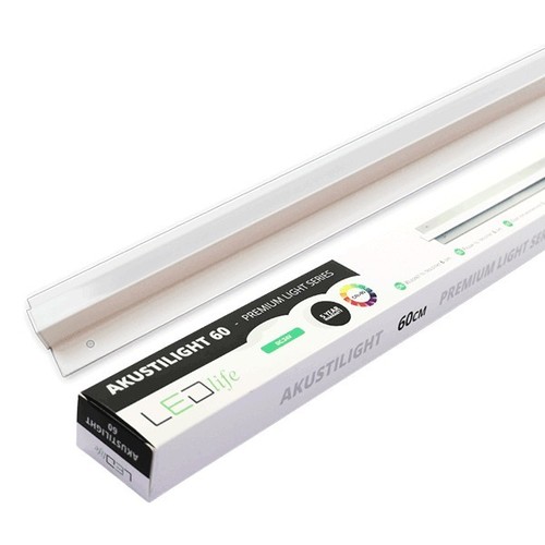 60 cm Akustilight LED ljusskena - 19W, till akustiktakplattor, träbetong eller gips, 24V