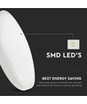 24W LED taklampa - Ø29,5cm, höjd: 5,5cm, vit kant