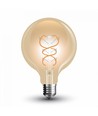 5W E27 LED globelampa - 2200K, Ø95mm, extra varmvit, filament