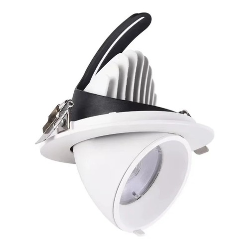 30W Ø16,5cm Downlight - Hål: Ø15 cm, Mått: Ø16,5 cm, 4100lm, Justerbar vinkel