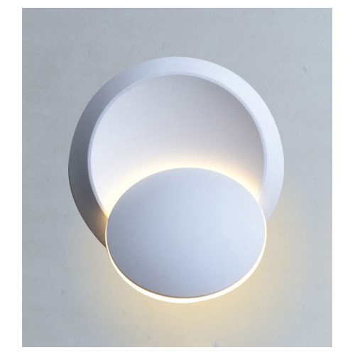 5W LED vit vägglampa - IP20 inomhus, rund, roterbar, inkl. ljuskälla