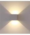 5W LED vägglampa - IP65 utomhus, fyrkantig, grå, justerbar spridning, inkl. ljuskälla