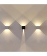 5W LED vägglampa - IP65 utomhus, fyrkantig, grå, justerbar spridning, inkl. ljuskälla