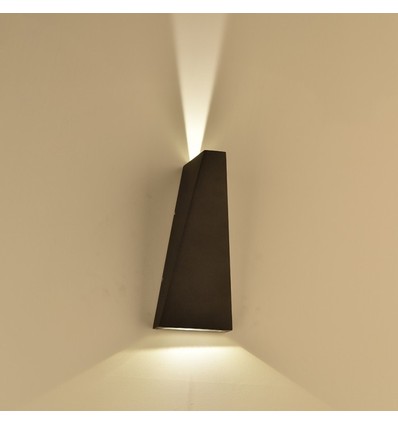 6W LED-vägglampa - IP65 utomhus, svart, inkl. ljuskälla