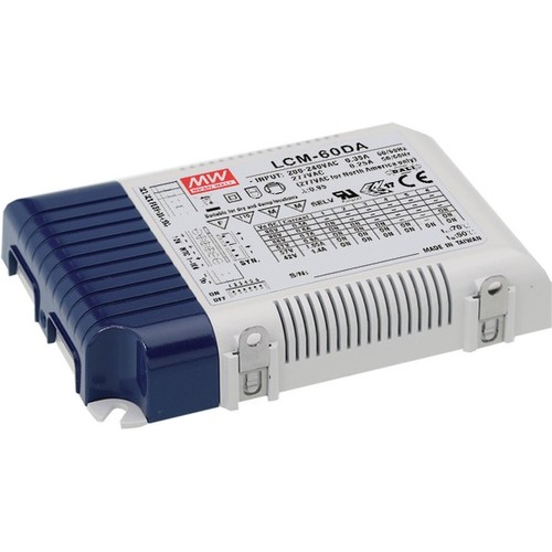 Meanwell 60W / 350-1400mA dimbar LCM-60DA driver för LED-panel - Dali + push dim