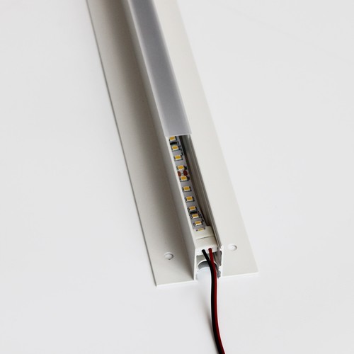 Troldtekt-skena 120 cm för LED-strips - Infälld, kan förlängas