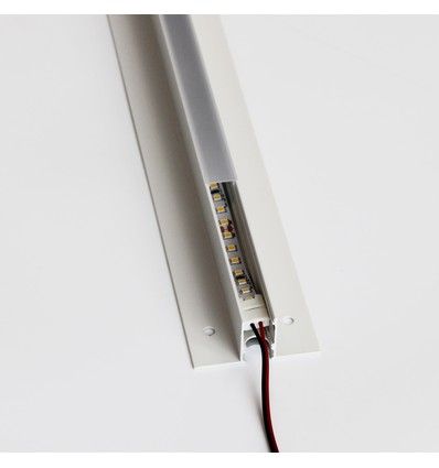 Troldtekt-skena 120 cm för LED-strips - Infälld, kan förlängas