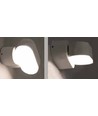 6W LED vit vägglampa - IP65 utomhus, Oval, roterbar 350 grader, inkl. ljuskälla